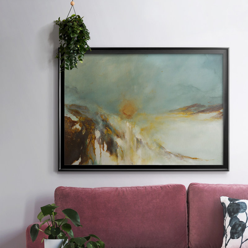 " Terra Sol ", Black Closed Corner Framed Canvas, 18" H x 26" W x 1.5" D