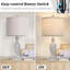 Ensemble de 2 lampes de table de style campagnard rustique gris pour table de chevet-1725976443