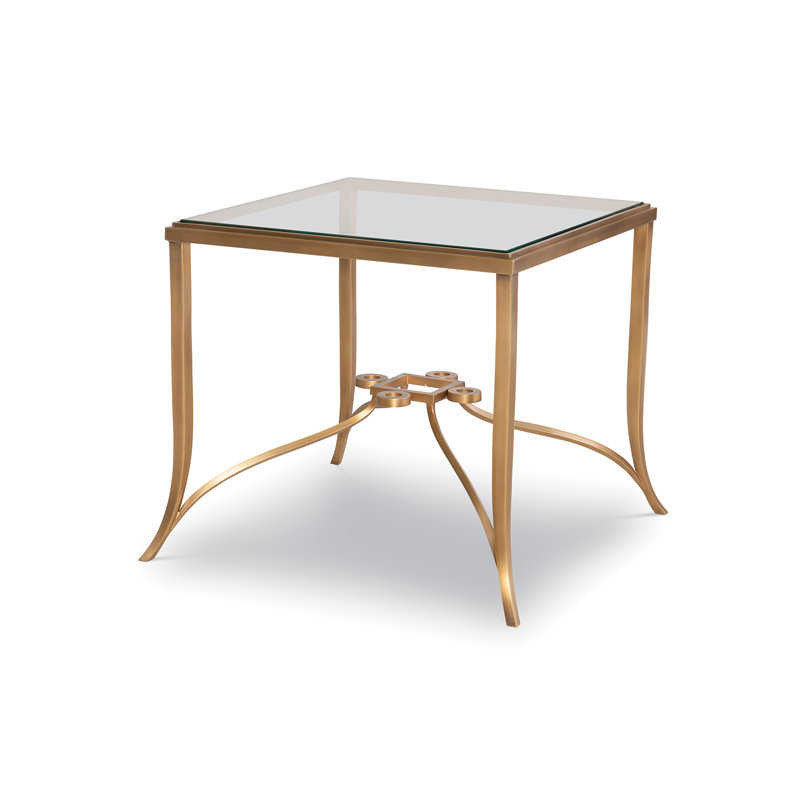 Cortona Glass Top End Table