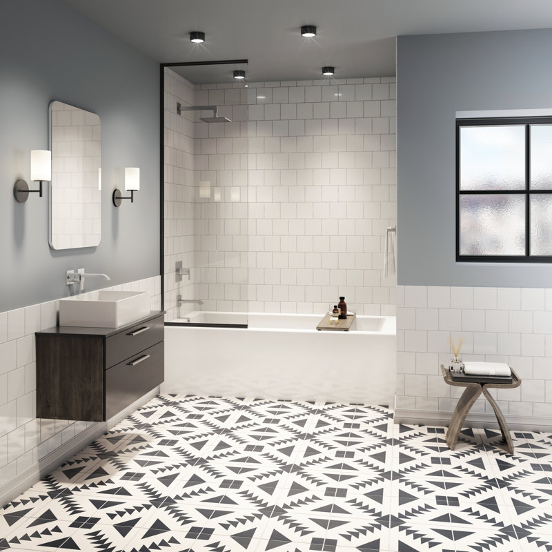 Linea® 66" x 32" Alcove Soaking Bathtub, Left