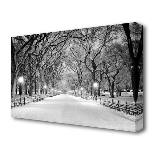 East Urban Home Winter Stroll Through Central Park New York - No Frame ...