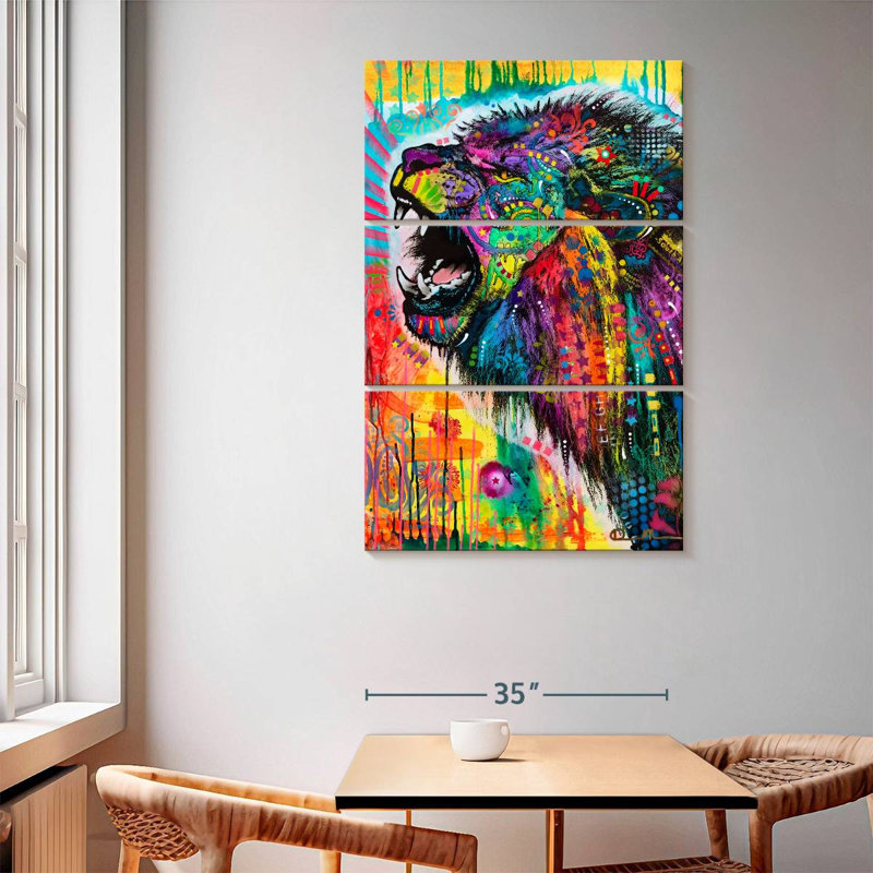 Lion d'Afrique du Sud Brampt, H 65 po x l 42 po