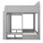 Kids Triple Bunk Bed With Storage Shelves And Hooks, Wooden Triple Bunk Bed, Twin +Twin Over Twin XL-663005936