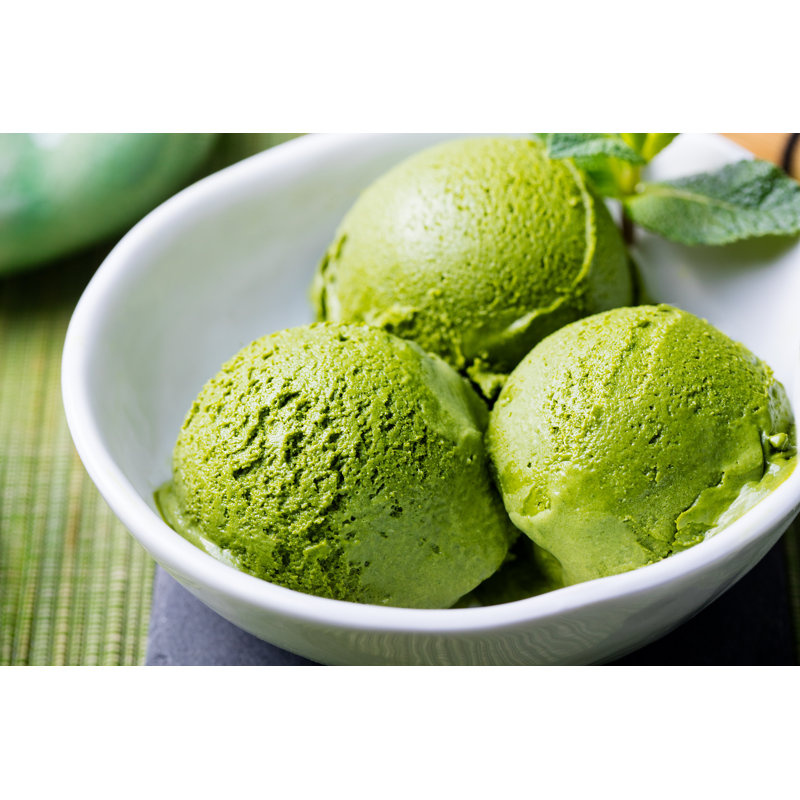 Matcha Ice Cream - Wrapped Canvas Print, 30cm H x 46cm W x 3.8 cm D