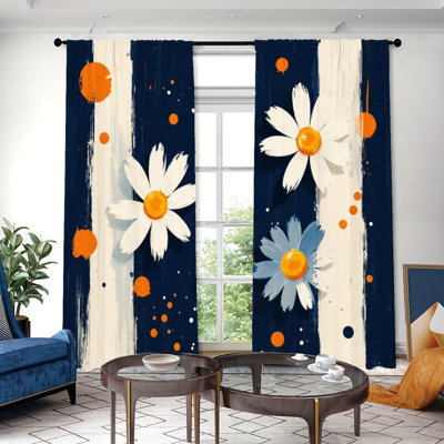 Rideau filtrant la lumière 2PCS Daisy Flower