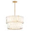 Simone 6 - Light Steel Dimmable Drum Chandelier
