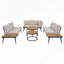 Ensemble de canapé modulaire d'extérieur avec tables polyvalentes et coussins confortables pour divers espaces-615806391