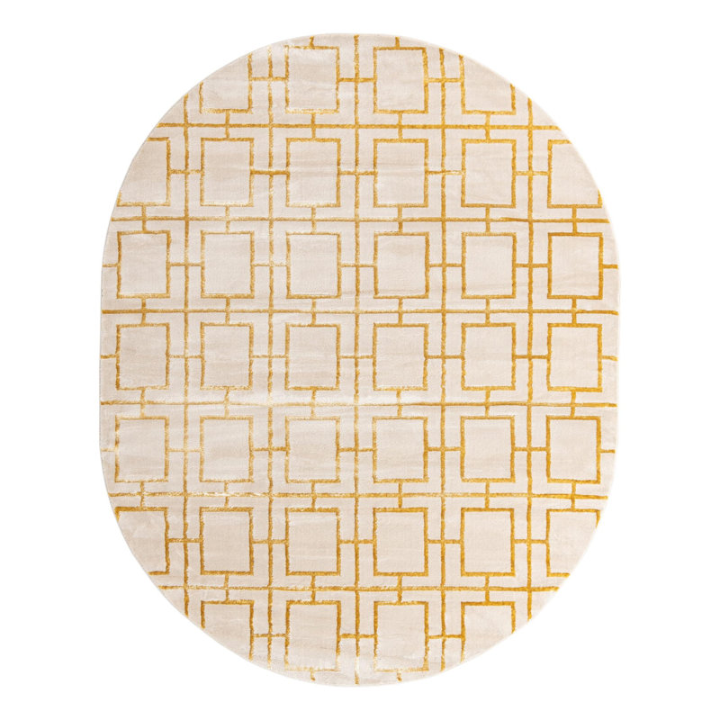 Geometric Area Rug, Oval 238.8cm x 304.8cm
