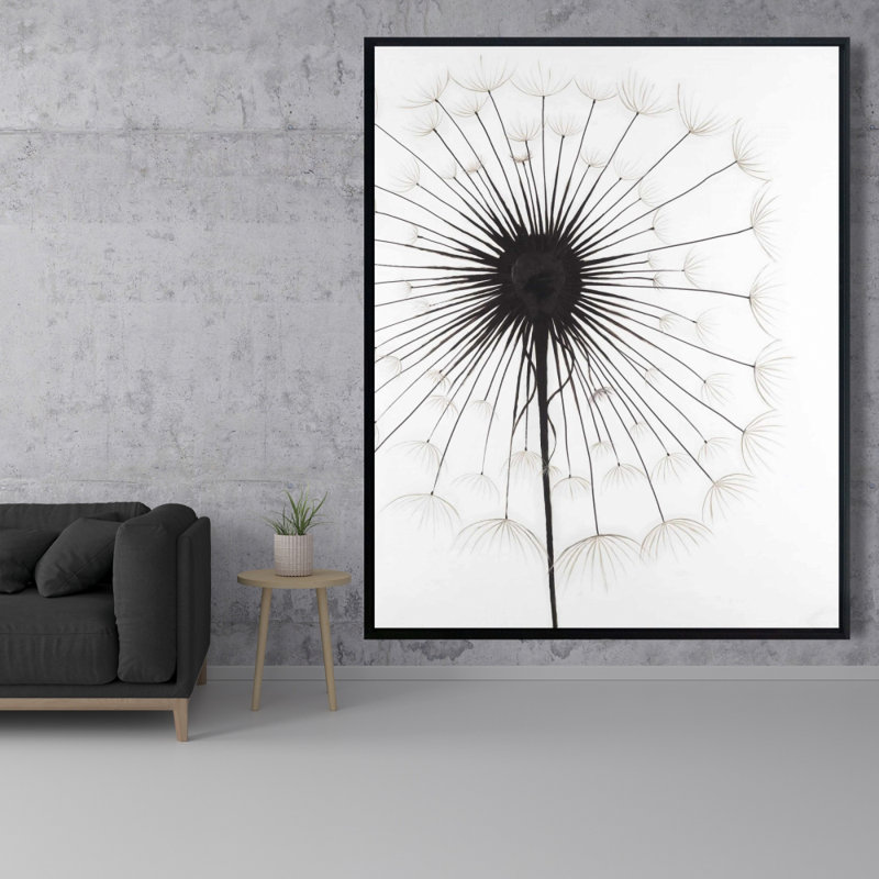 Dandelion Print On Canvas, H 60 po x l 40 po