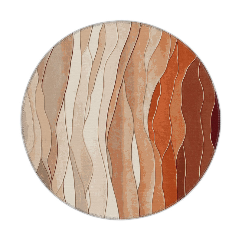 Whispering Sands Indoor And Outdoor Area Rug, Round 5'