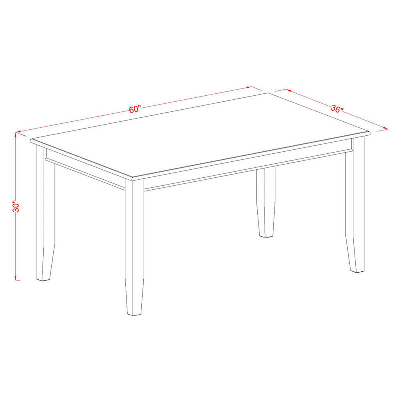 7 Piece Dining Table Set Consist of a Rectangle Kitchen Table and 6 Linen Fabric Dining Chairs, Mahogany, Linen Fabric