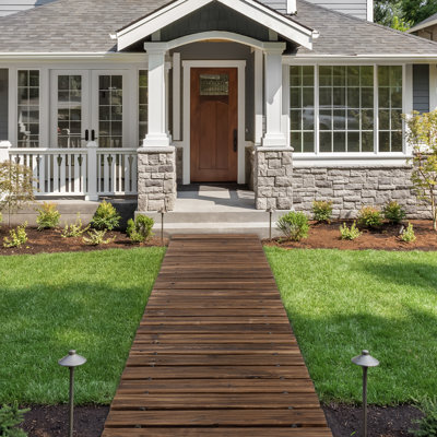 Allée de jardin en bois pour l'extérieur