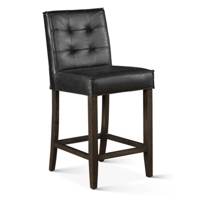 Aven Upholstered Stool with Solid Wood Frame