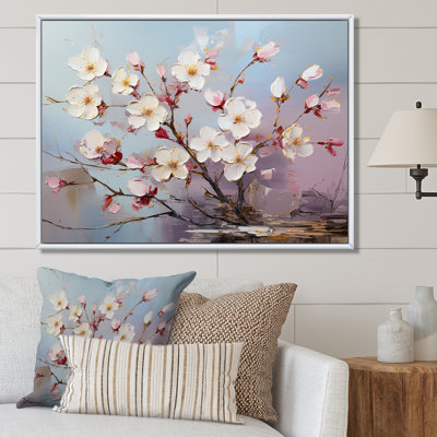 " Pink And Blue Apple Blossom Country Charm "