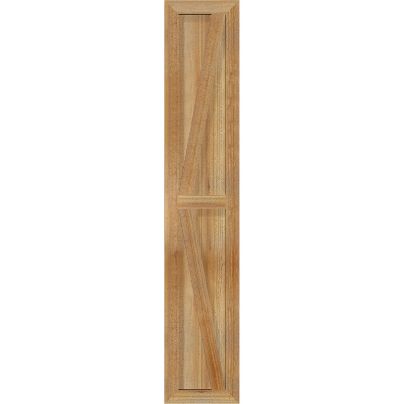 TimberCraft 5 3/8 "encadré avec panneaux n-lattes avec Z-Bar, cèdre rouge de l'Ouest, 10 3/4 po, 58 po