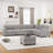 6 - Piece Soft Upholstered Modern Modular Sectional Sofa Set With Movable Ottoman-1547616188