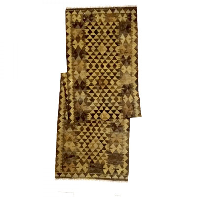 Hendrick Runner 100 cm x 280 cm Geometric Hand Woven Kilim