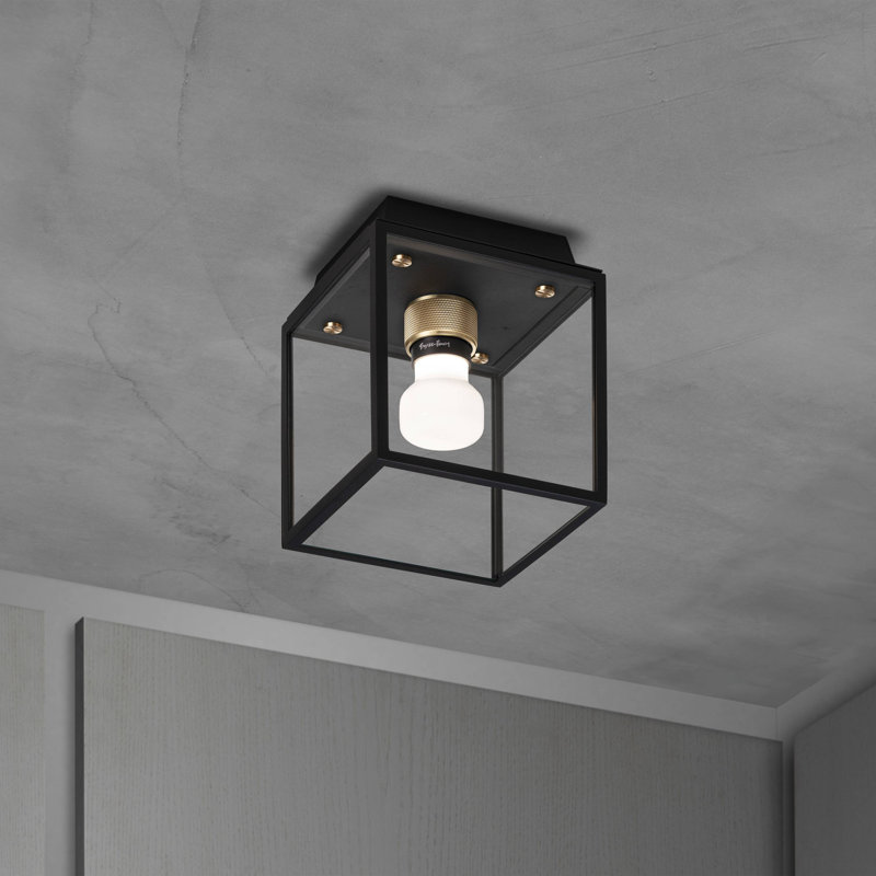 Cage humide / plafond / petit, Laiton / Noir