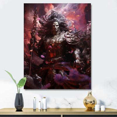 Hindouisme Mahabharatas majestueux dieu magenta - impression