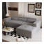 Canapé modulaire moderne de 109 po, canapé en forme de L en tissu Teddy, canapé d'angle 3 places, canapé rembourré moderne avec méridienne et coussins pour le salon, aucun assemblage requis-838231262