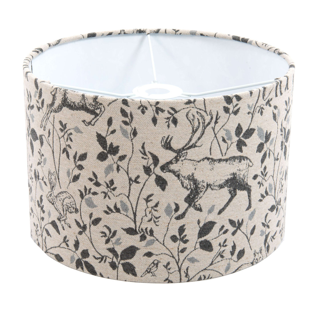 35cm Cotton/Polyester Drum Pendant Shade