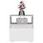 Table de chevet moderne, table de bout, roulettes de table d'appoint, tiroir simple - blanc-384406150