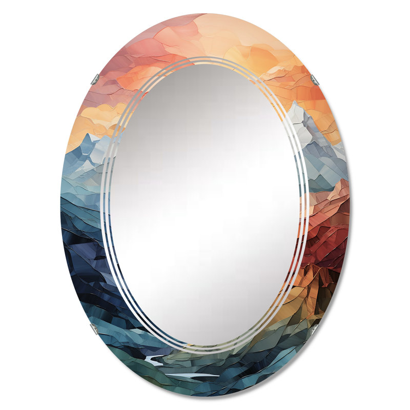 Cebalrai - Miroir mural Cottage ovale, 36 po x 24 po