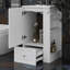 Meuble-lavabo de 20 po avec lavabo en céramique, tiroir, armoire de rangement, tablettes latérales ouvertes et porte-papier hygiénique-1620193772