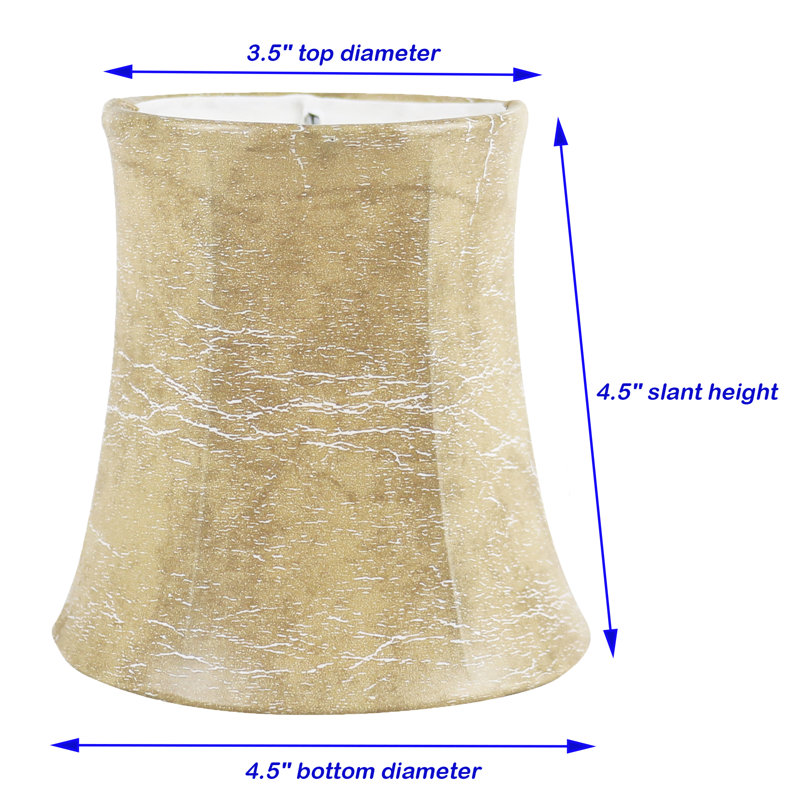 Abat-jour de lustre en similicuir Orren Ellis, H 4,5 po x l 3,5 po x P 4,5 po