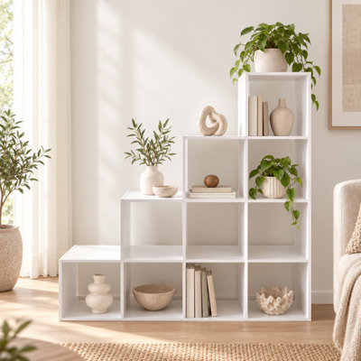 10 Cube Ladder Bookcase 