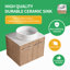 Ensemble de meuble-lavabo flottant simple 24 po avec plateau en céramique Cornesha