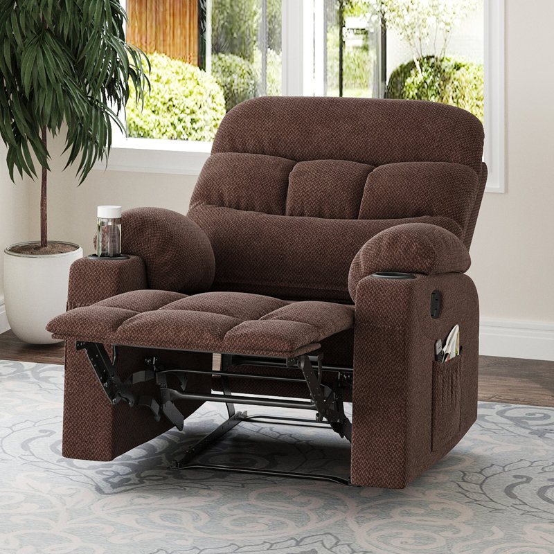 Fauteuil inclinable manuel Catherne, Gris clair