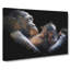 Gorilla Mother And Child In Abstract - Wrapped Canvas Print-55316644