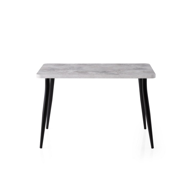 Ferro Beech Dining Table, Grey Stone