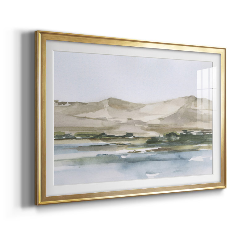 " Desert Mountains ", Gold, 42.5" W x 30.5" H