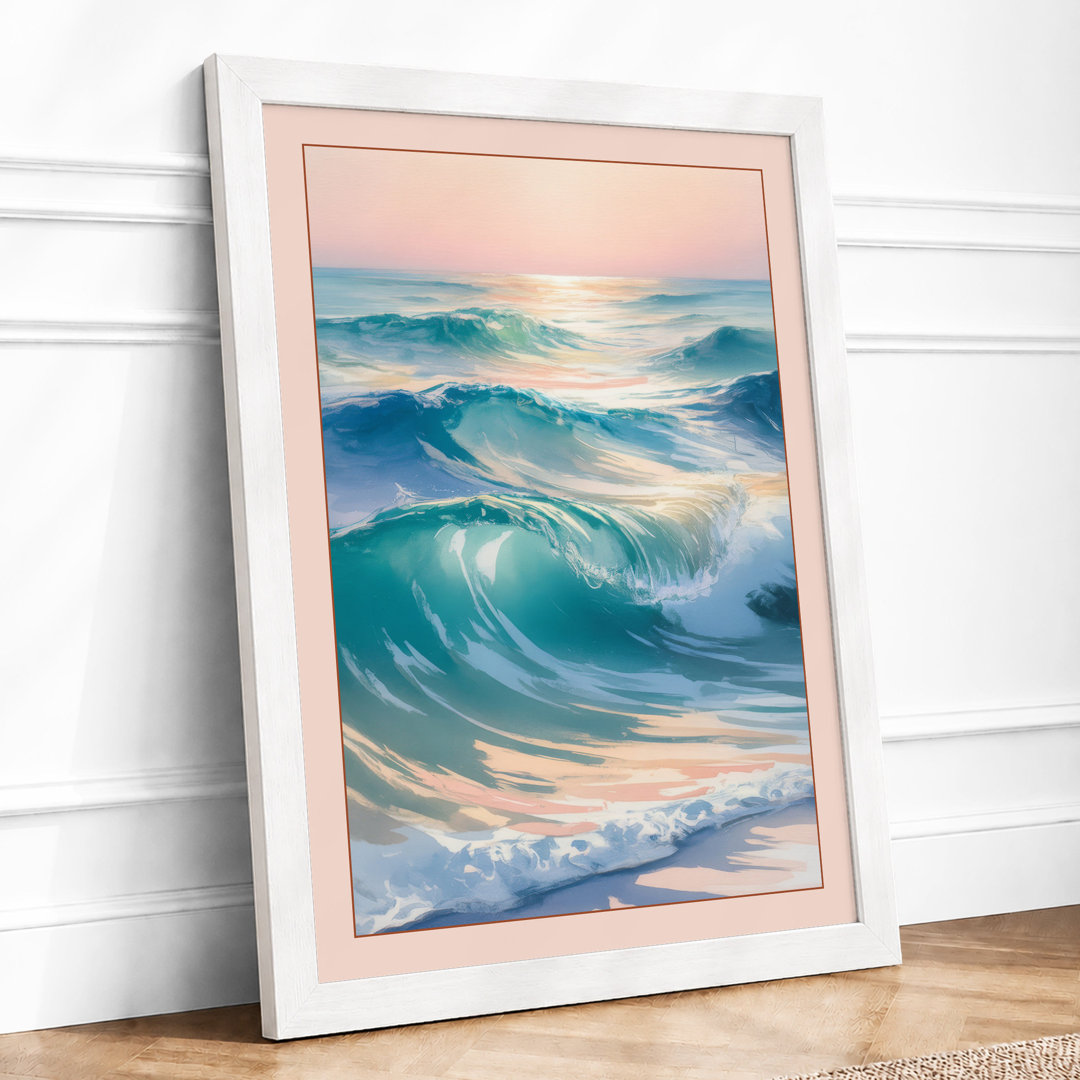 Waves at Dawn Coastal Framed Art Print