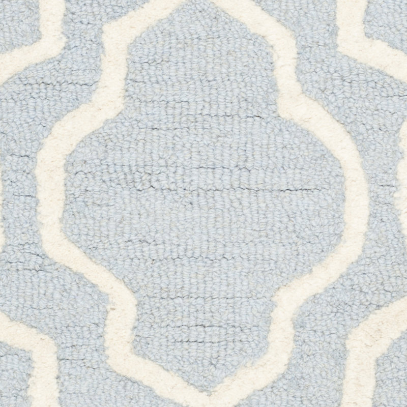 Malaki Geometric Wool Hand Woven Area Rug, Rectangle 91 x 152 cm