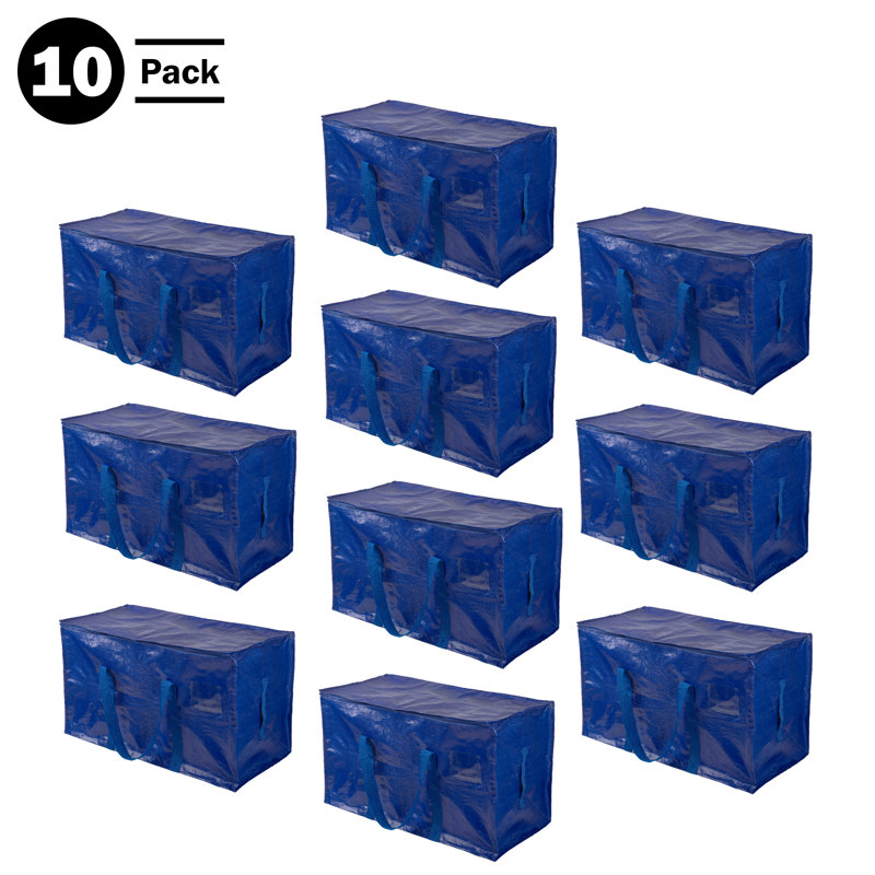 Home-Complete Moving Bags - Extra Large Storage Bags with Dual Zippers, Durable Handles, and 65lb Weight Capacity - Moving Supplies