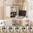 L Shaped Desk With Charger,Computer Desk With Drawers,Bookshelf,With LED Light,Modern Corner Desk,Home Office Desk,L-Shaped Study Table Writing Desk,Corner Gaming Computer Desk With Storage
