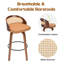 Tabouret de bar et de comptoir pivotant en similicuir-587073071-587073070