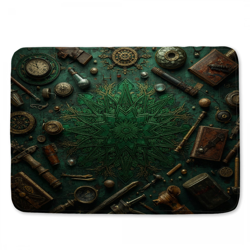 Tapis de bain Steampunk Compass Collection, L 24 po x L 17 po