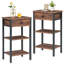 Table de chevet 1 tiroir en acier brun-123754831-86787626