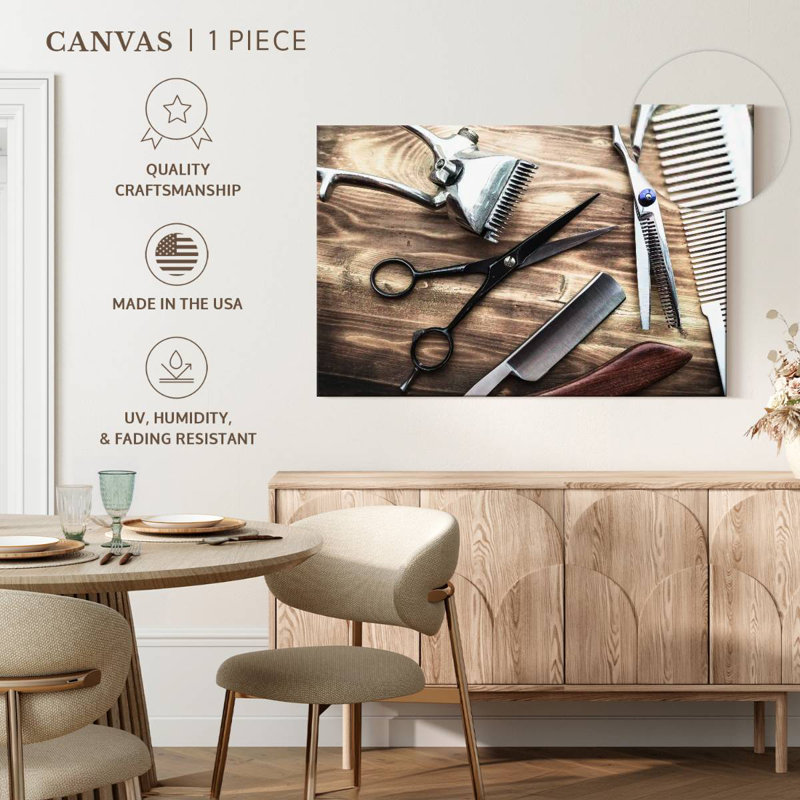 Shuttleworth Barber Accessories, 32" H x 48" W
