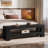 59" Wooden Entryway Bench With Storage Shelf-642435694