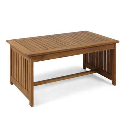 40" X 24" 18.52" Wood Coffee Table In Brown Patina For Outdoor Festivity Hand Crafted Patina, Deep Wide High
