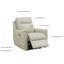 Chelsie-Louise Recliner Chair, with Comfort Plus Headrest and Space Saving Technologies in Oyster Top Grain Leather