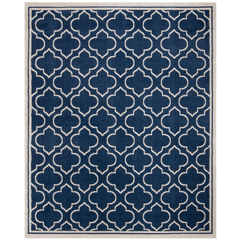 Burttram Performance Geometric Rug, Rectangle 5' X 8'