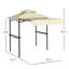Abri de barbecue pratique, abri de jardin extérieur avec auvent latéral, tablettes latérales et crochets-128801781