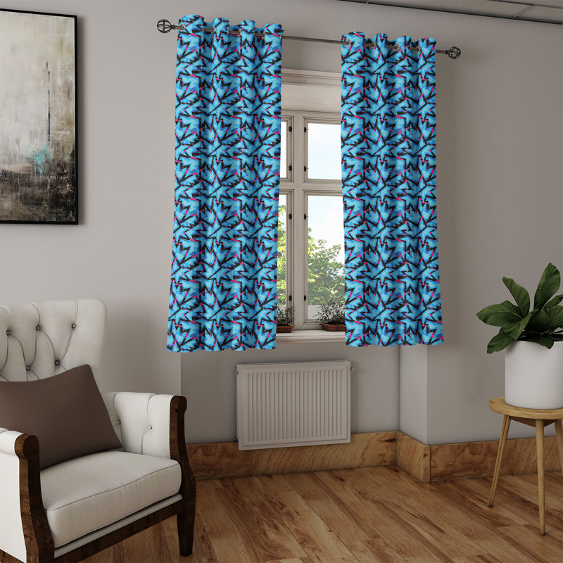 Rideau décoratif à 2 panneaux Ivy Bronx Grungy Grommy, L 50 po x L 54 po