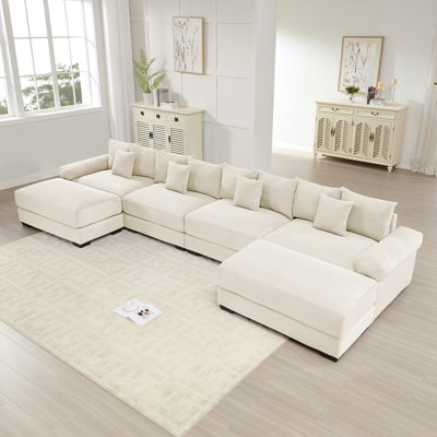 Canapé modulaire surdimensionné en U de 170 po Cloud